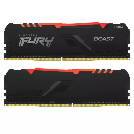 DDR4 Kingston FURY Beast RGB Kit 16Go 2x8Go 3200Mhz CL16 - 1