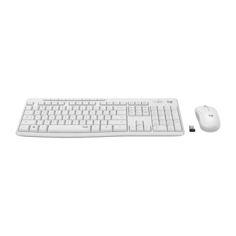Ensemble clavier et souris blanc sans fil Logitech MK295 920-009822 -  Cablematic