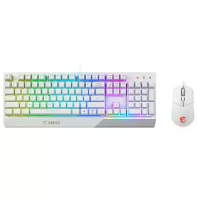 Pack Clavier Souris MSI Vigor GK30 Gaming COMBO Blanc RGB - 1