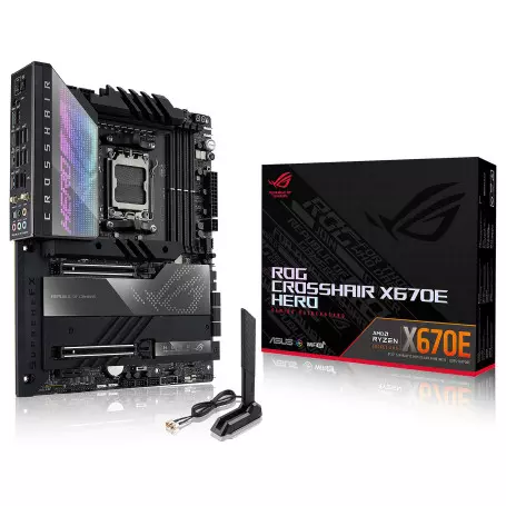 Carte Mère Asus ROG CROSSHAIR X670E HERO ATX AM5 DDR5 USB3.2 M.2 WIFI