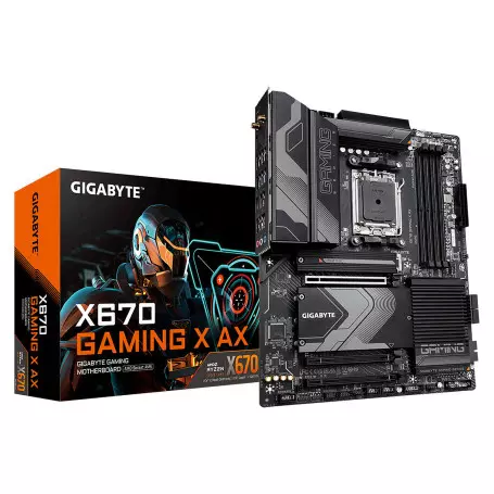 Carte Mère Gigabyte X670 GAMING X AX ATX AM5 DDR5 USB3.2 M.2 WIFI