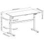 Bureau Kimex motorisé assis-debout Blanc 140x60cm H: 73-118cm