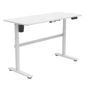 Bureau Kimex motorisé assis-debout Blanc 140x60cm H: 73-118cm