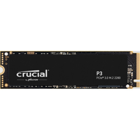 SSD 500Go Crucial P3 M.2 Type 2280 3500Mo/s 1900Mo/s NVMe PCIe 3.0