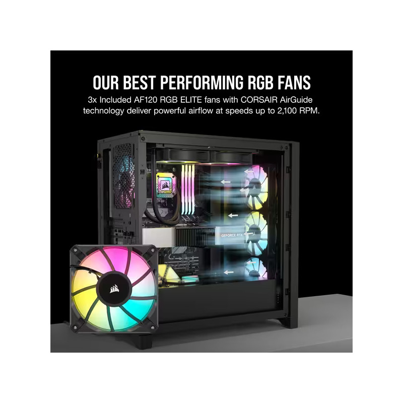 Boitier Corsair iCUE 4000D RGB Airflow Noir (CC9011240WW)
