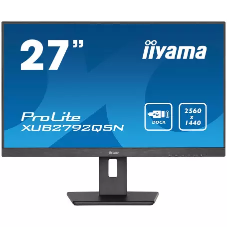 Ecran iiyama 27" XUB2792QSN-B5 2560x1440 75Hz 4ms Dock USB-C RJ45