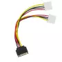 Adaptateur Alimentation SATA Male vers 2x MOLEX Femelle
