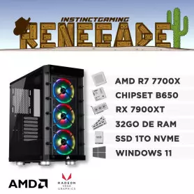 PC Gamer RENEGADE R7-7700X 32Go 1To RX 7900 XT 20Go Windows 11