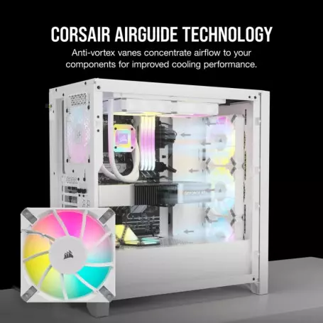 Ventilateur Corsair iCUE QL120 RGB Triple Pack Blanc 12cm