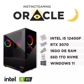 PC Gamer ORACLE i5-12400F 16Go 1To RTX 3070 8Go Windows 11