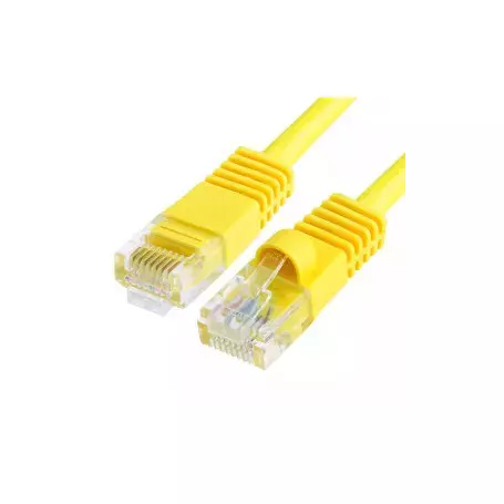 Cable Réseaux RJ45 15m Droit Cat6A S/FTP Blindé Jaune