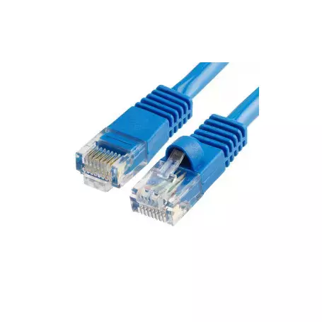 Cable Réseaux RJ45 15m Droit Cat6A S/FTP Blindé Bleu