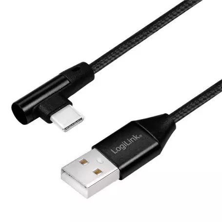 Cable USB 2.0 vers Type-C 3A LogiLink 1M Noir CU0138