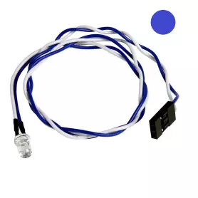 2x LED Bleu 5mm avec prise molex