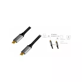 Cable USB 3.2 type C vers C 1.5m 100 Watts LogiLink CUA0106