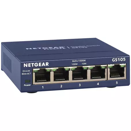 Switch RJ45 Netgear GS105GE 10/100/1000 Mbps 5 Ports