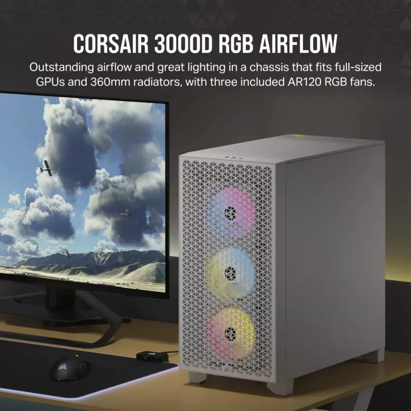 Corsair Ventilateur PC iCUE AR120 RGB Blanc