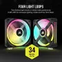 Ventilateur Corsair iCUE LINK QX120 RGB Triple Pack Noir 120mm