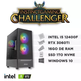 PC Gamer CHALLENGER i5-12400F 16Go 1To RTX 3060 Ti 8Go Windows 10