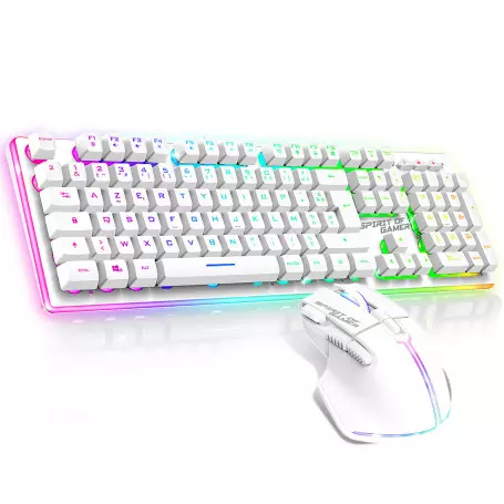 Clavier Souris Spirit of Gamer Ultimate 600 Wireless Blanc (CLS-MK600SWT)