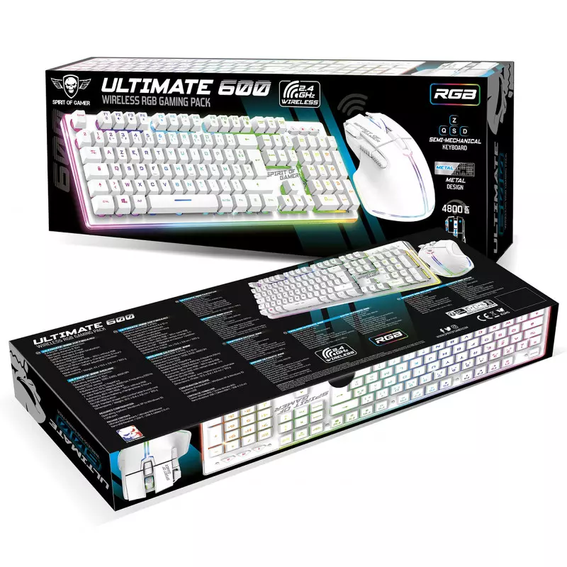 Wireless Combo Kit Clavier Et Souris Sans Fil-Azerty-Noir[u1019