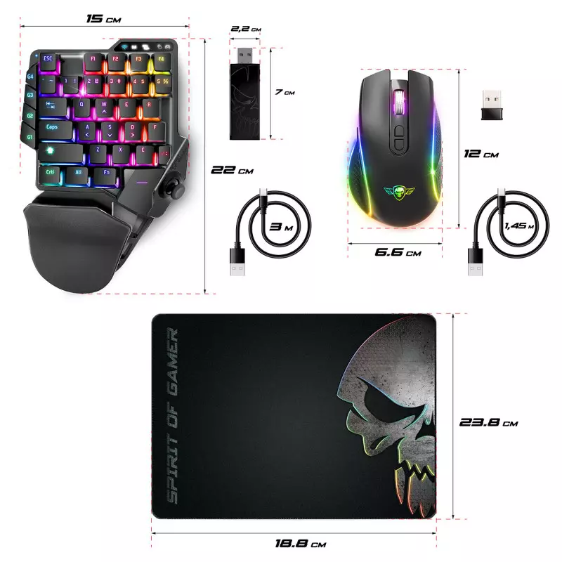 Pack clavier souris sans fil xpert wireless gameboard g1100 pour xbox,  ps4/ps5, switch, pc SPIRIT OF GAMER