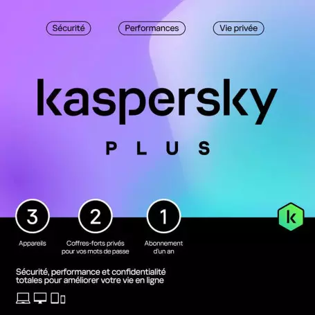 Antivirus Kaspersky Plus 3 Postes 1 An