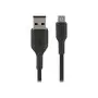 Cable USB vers Micro USB 2.4A Belkin 1m tressée Noir