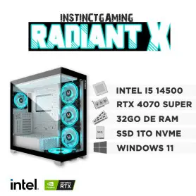 PC Gamer Radiant X i5-14500 32Go 1To RTX 4070 SUPER 12Go Windows 11