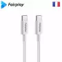 Cable USB Type-C vers Type-C PD 60W Fairplay 2M Blanc