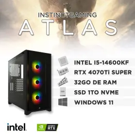 PC Gamer ATLAS i5-14600KF 32Go 1To RTX 4070 Ti 12Go Windows 11