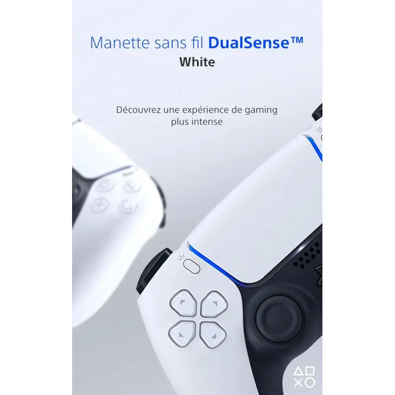 Manette PS5 DualSense Blanche Et Noire - Occasion Bon état
