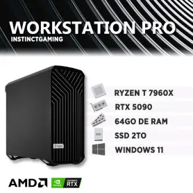 Workstation Pro Threadripper 7960X 64Go 2To RTX5090 Windows 11 Pro