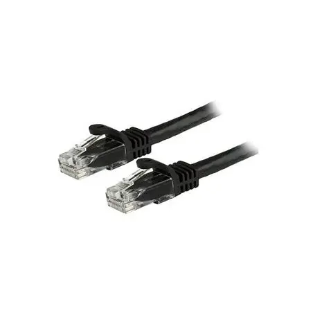 Cable Réseaux RJ45 25cm Droit Cat6A S/FTP Blindé Noir