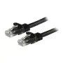 Cable Réseaux RJ45 25cm Droit Cat6A S/FTP Blindé Noir