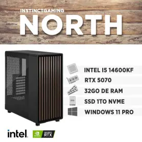 PC Gamer NORTH i5-14600KF 32Go 1To RTX 5070 12Go Windows 11 Pro