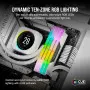 DDR5 Corsair Vengeance RGB Kit 32Go 2x16Go 5600Mhz CL40 Blanc XMP