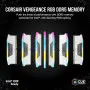 DDR5 Corsair Vengeance RGB Kit 32Go 2x16Go 5600Mhz CL40 Blanc XMP