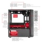 Boitier Mars Gaming MCMESH ARGB MESH 360°