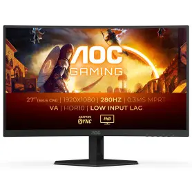 Ecran AOC 27" C27G4ZXE Gaming 1920x1080 280Hz 0.3ms CURVED