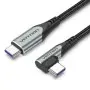 Cable USB Type-C vers Type-C coudé PD 100W Vention 1M