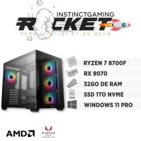 PC Gamer ROCKET R7-8700F 32Go 1To RX 9070 16Go Windows 11 Pro