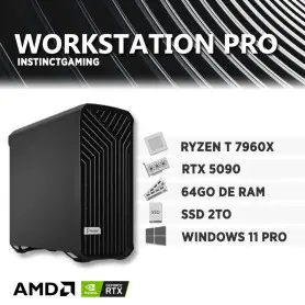 Workstation Pro Threadripper 7960X 64Go 2To RTX5090 Windows 11 Pro