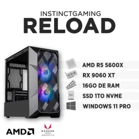 PC Gamer RELOAD Ryzen 5 5600X 16Go 1To RX 9060 XT 8Go Windows 11 Pro