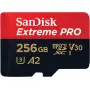 Mémoire Micro SDXC 256Go SanDisk Extreme PRO A2/V30/UHS-I U3 200 Mo/s