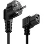 Cable Alimentation PC 220 V Standard 3M Sortie Coudée