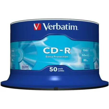 CD-R Verbatim 52x 700 Mo Spindle de 50 (Réf:43351)