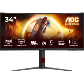 Ecran AOC 34" CU34G4 Gaming 3440x1440 180Hz 1ms CURVED