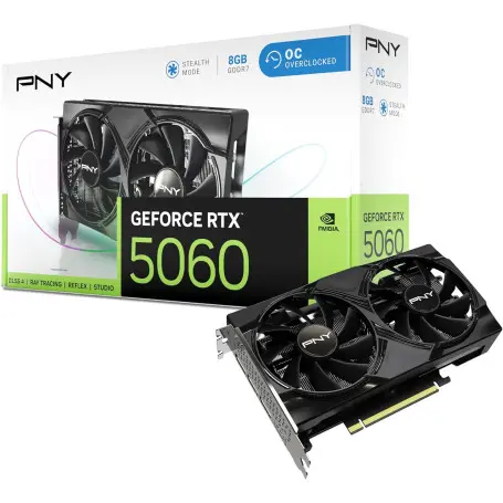 Carte Graphique PNY RTX 5060 8Go OC Dual Fan
