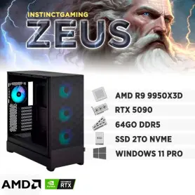 PC Gamer ZEUS R9 9950X3D 64Go 2To RTX 5090 24Go Windows 11 Pro